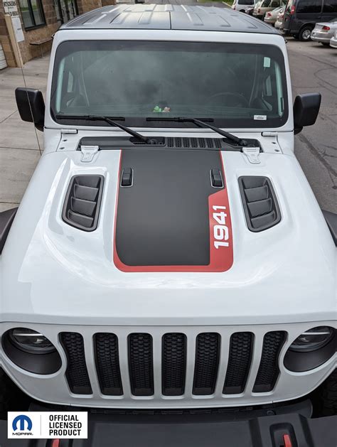 Fits 2018 2023 Jeep Wrangler Rubicon Hood Stripe Vinyl Decal 1941 V1 Etsy