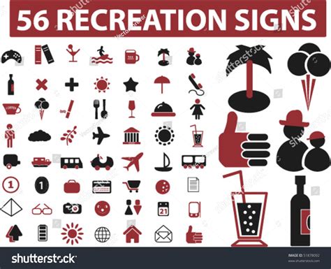 56 Recreation Signs. Vector - 51878092 : Shutterstock