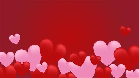 Group Of Heart On Red Background With Copy Space Love And Care