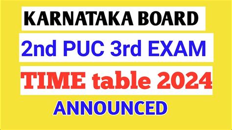 Karnataka Puc Board 2nd Puc Blueprint 2025 Science Commerce Arts Model