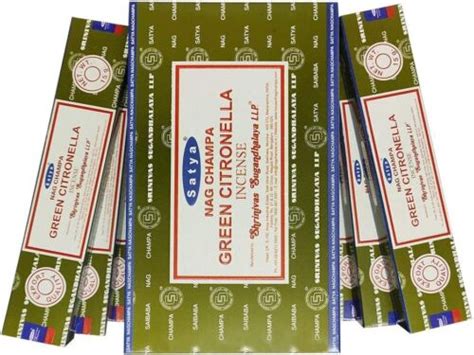 Satya Nag Champa Green Citronella Incense Sticks Pack Of Boxes Gm