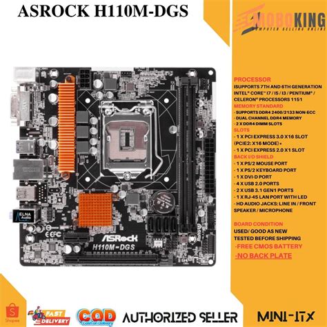 Asrock H M Dgs Th Th Desktop Motherboa H Socket Lga I I