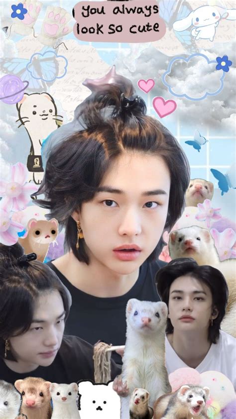 Ferrethyunjin Straykids Hyunjin Skz Cute Cutesy Cutecore Ferret