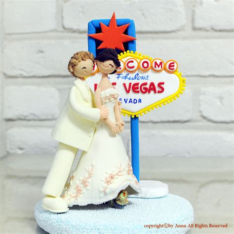 Wedding Las Vegas Custom Cake Topper Decoration T Keepsake Etsy