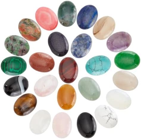 Amazon 50 Pieces Oval Cabochon Flatback Crystals Bulk Mixed