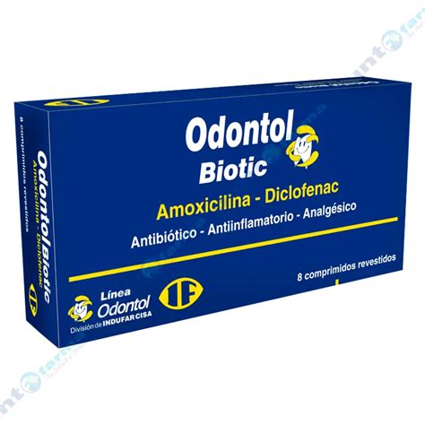 Odontol Biotic Amoxicilina Diclofenac Cont Comprimidos Revestidos