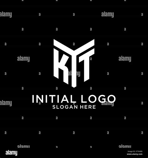 KT Mirror Initial Logo Creative Bold Monogram Initial Design Style