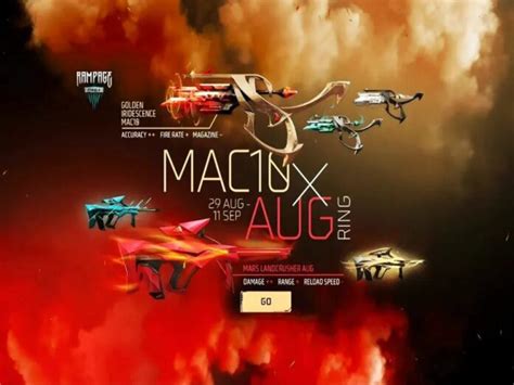 Free Fire MAC10 X AUG Ring Details Release Date