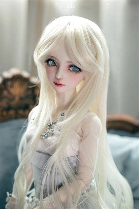 Bjd Doll Wigs Long Wave Hairs White Color Available For 1 3 Bjd Dd Sd