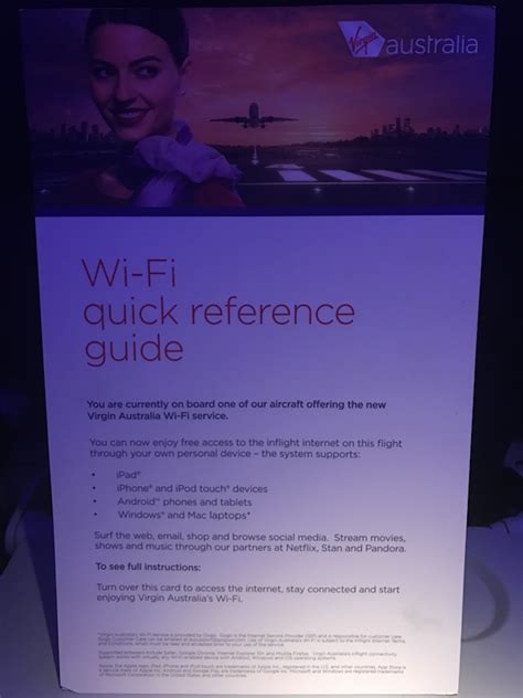 Virgin Australia Inflight Wifi Experience