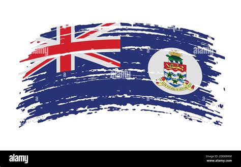 Cayman Islands Flag In Grunge Brush Stroke Vector Stock Vector Image