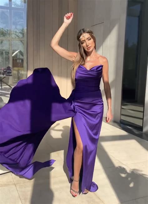 Purple Edgy Grecian Goddess Jet Set Babe Fashion Look Slaylebrity