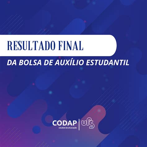 Portal Ufs Resultado Final Da Bolsa De Aux Lio Estudantil