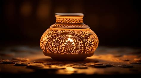 Premium Photo | Diwali celebration festive diwali clay lamps