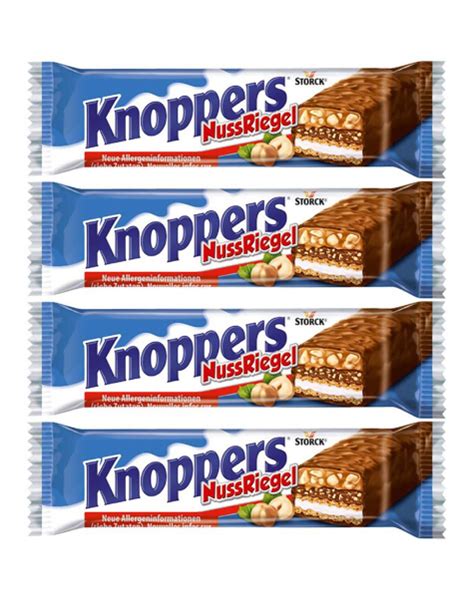 Шоколадный батончик storck knoppers nutbar с орехами, 4 шт по 40 г ...