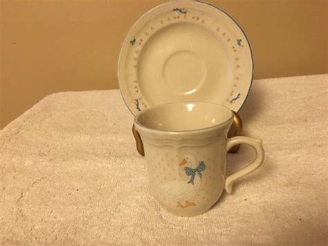 Aunt Rhody By Brickoven Stoneware Cup And Saucer Etsy