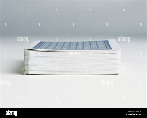 deck  cards side view close  stock photo alamy
