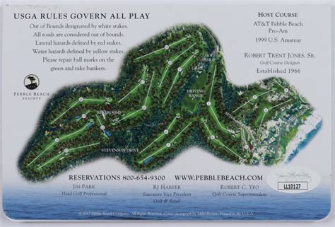 Jim McMahon Signed 2017 Spyglass Hill Pebble Beach Golf Scorecard (JSA ...