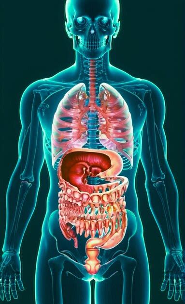 anatomical structure human body premium ai generated image