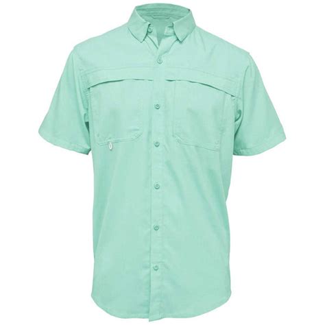 Baw Mens Sea Foam Short Sleeve Fishing Shirt