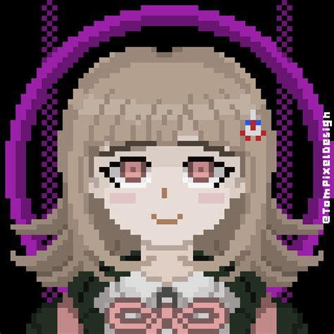 Chiaki Nanami Pin Anime Pixel Art Pixel Art Pixel Art Grid Images