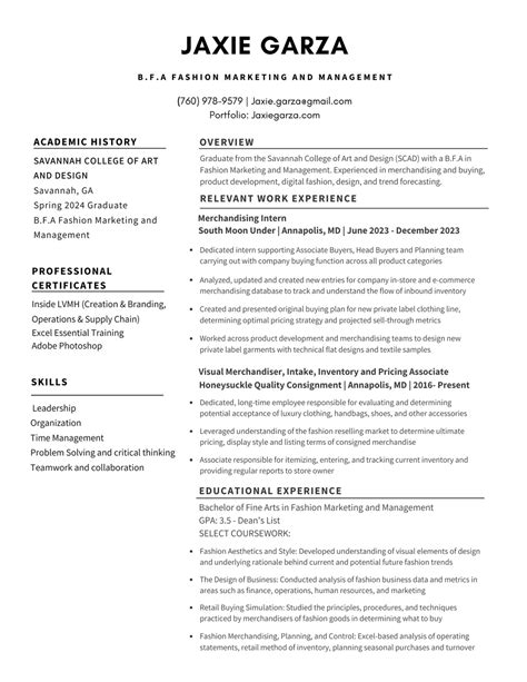 My Resume — Jaxie Garza