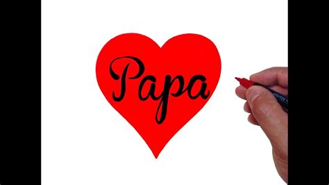 How To Draw And Write Papa In Cursive In A Heart Youtube