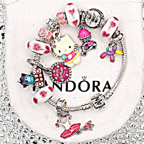 Pandora Bracelet With 3D Hello Kitty Dangle and Kitty Charms - Etsy