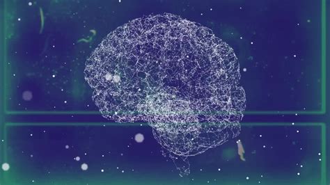 Premium Stock Video Animation Of Human Brain Spinning With Glowing Spots