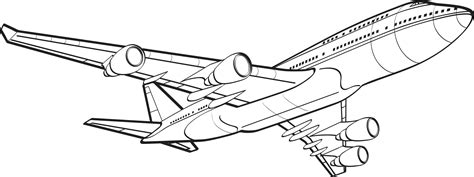 Outline Drawing Of An Airplane - Drawing Word Searches