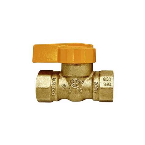 F Piece Brass Csa Gas Ball Valve Red White Valve Corp