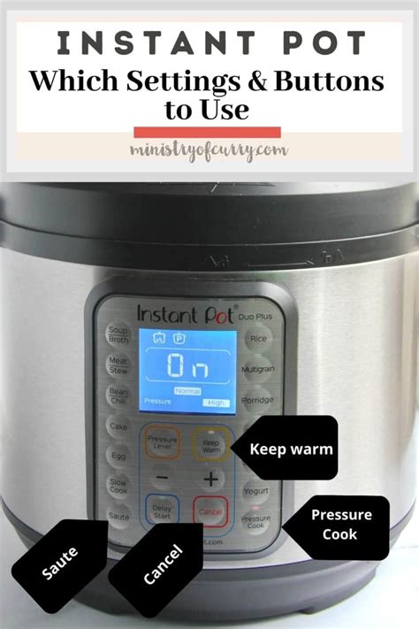 Which Instant Pot Settings Buttons To Use Ministry Of Curry