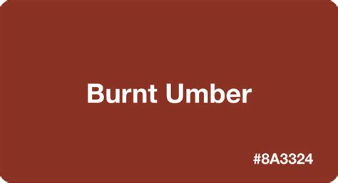 burnt umber  practices color codes palettes