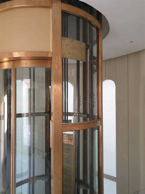 Panoramic Glass Floors Round Type Villa Elevator Residential Home Lift