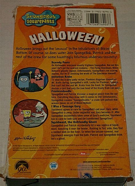 Spongebob Squarepants Halloween Spooky Sea Tales Vhs Tape Hot Sex Picture