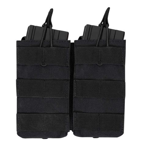 Rothco Black MOLLE Open Top Double Mag Pouch Robbins Airsoft