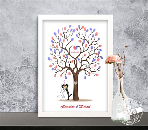 Fingerprint Baum Weddingtree für Hochzeit feenstaub at