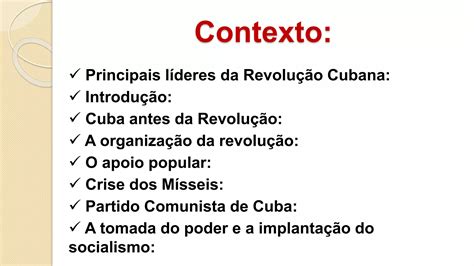 Revolução Cubana HistÓria Ppt