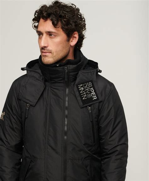 Mens Hooded Mountain Sd Windbreaker Jacket In Black Superdry Uk