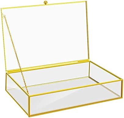 Drerio Glass Jewelry Box Large Jewelry Decorative Box Clear Jewelry