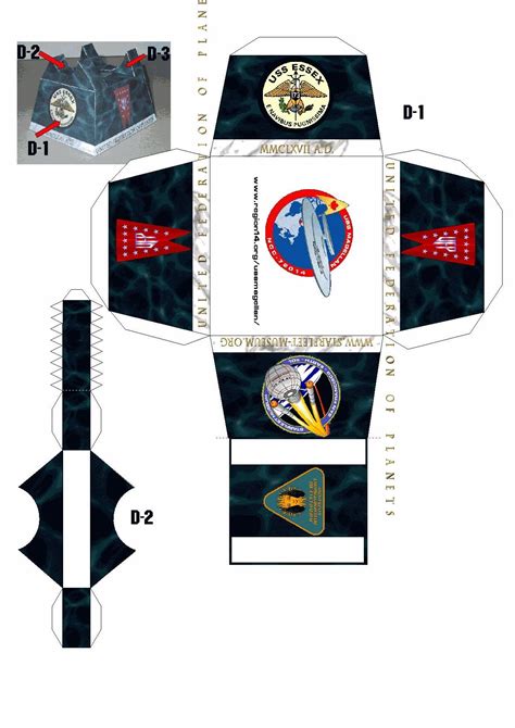 Papercraft Star Trek Uss Es A Daedalus Class Starship Card Paper Models