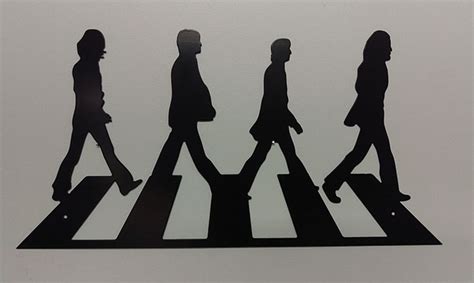 The Beatles Abbey Road Silhouette Large Plasma Metal Art