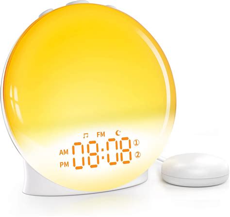 Sunrise Alarm Clock Wake Up Light With Bed Shaker Fm Clock Radio With Sunrise Simulation Dual