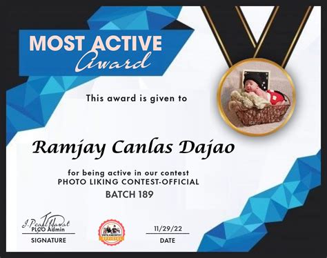 active award photo liking contest official