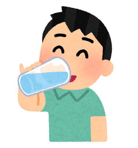 無料イラスト かわいいフリー素材集 小指を立てて飲む人のイラスト（男性）