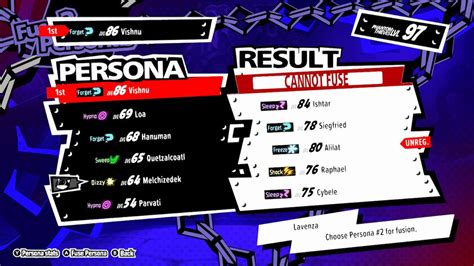 Complete Fusion Guide And Persona List For Persona 5 Tactica