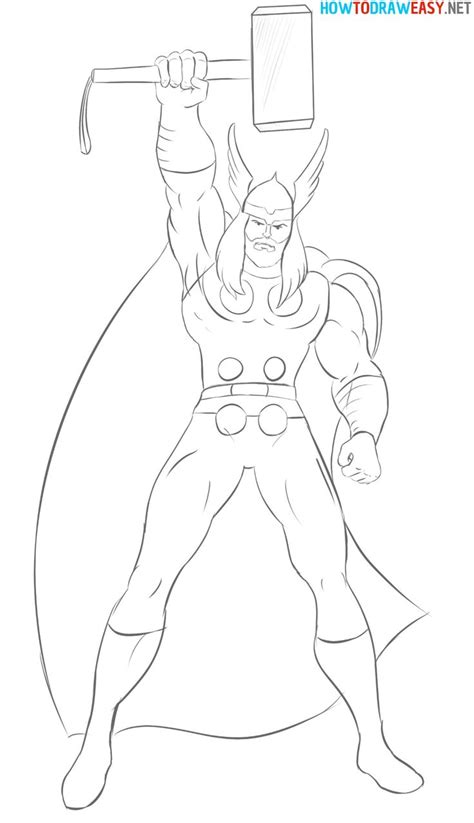 How To Draw Thor From Avengers