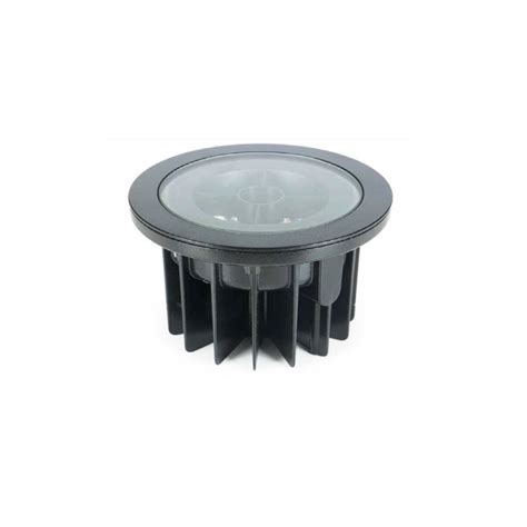 Embutido De Solo LED Flat In Redondo Preto Decor Lumen