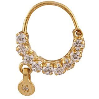 Buy AccessHer American Diamond NosePin Nose Ring Nath For Women Online