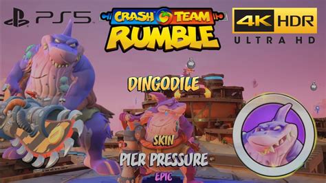 Crash Team Rumble Competitive Dingodile Pier Pressure Skin PS5